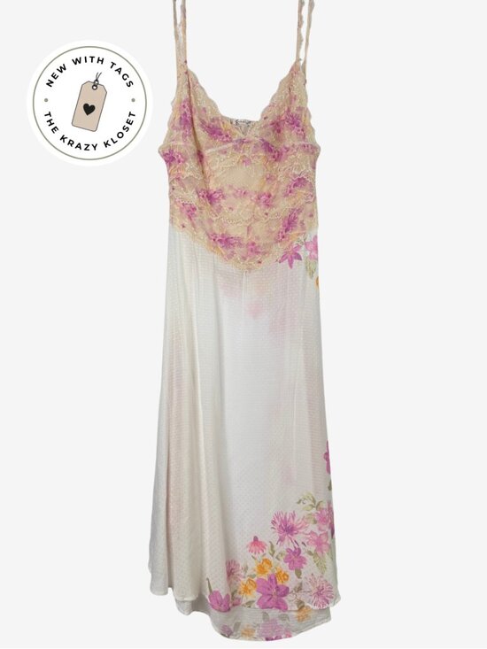 Intimately Dresses & Skirts - Free People Spring Soiree Midi Lace Trim Slip Floral Spring Combo XS NWT